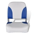 Boat Seat Foldable Backrest with Blue-white Pillow 41x36x48 cm vidaXL