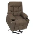 Advwin Recliner Electric Lift Chair Heated Vibration Massage Chairs Brown
