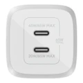 BELKIN Boost Charge Pro Dual USB-C GaN Wall Charger with PPS 65W - White (WCH013auWH),1*USB-C (45-65W), 1*USB-C (20-65W), Dual Port, USB-C PD 3.0