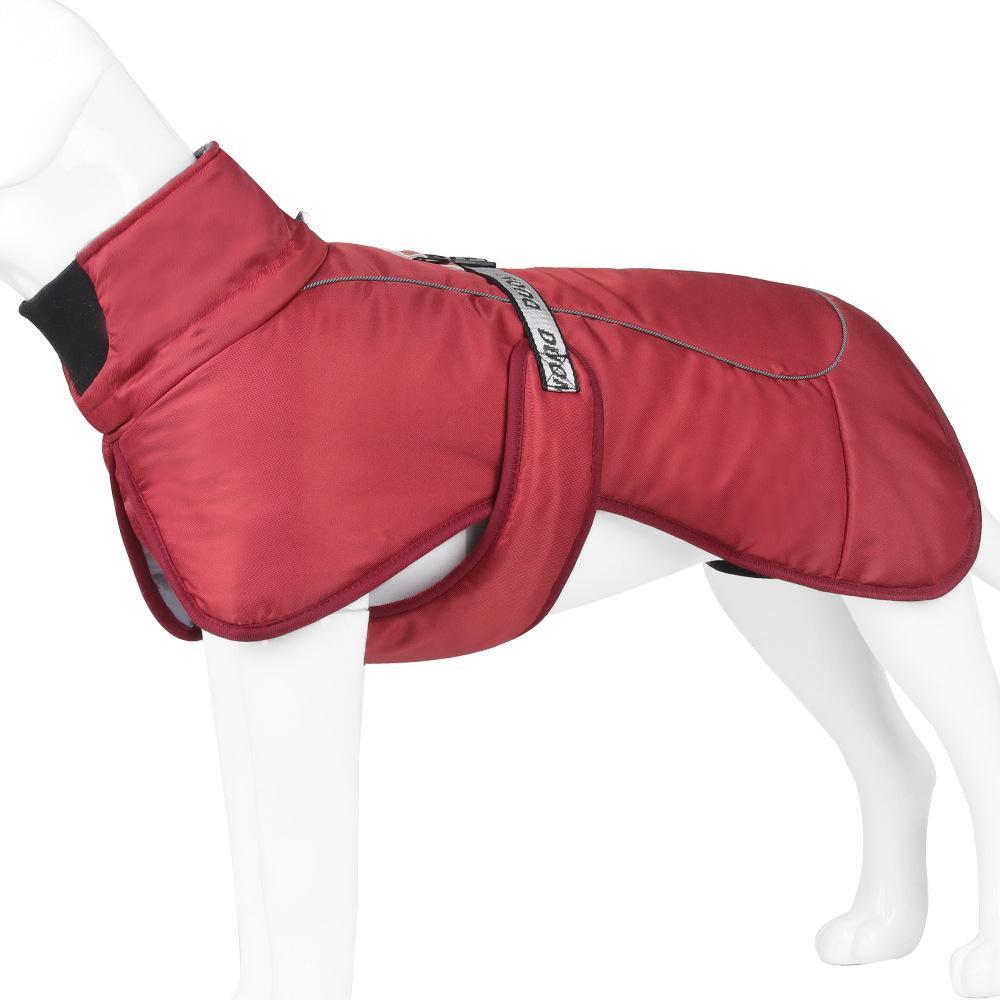 Goodgoods Winter Pet Dog Vest Coat Jacket High Neck Outdoor Clothes Warm Puppy Apparel(Wind Red* XL)