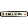 Fulham FC Craven Cottage Metal Crest Plaque (Silver/Black) (One Size)