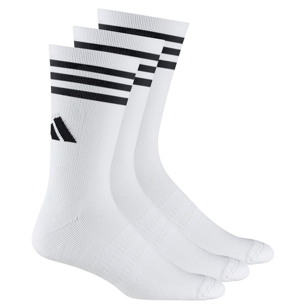 Adidas Mens Contrast Striped Crew Socks (Pack of 3) (White) (12 UK-14 UK)