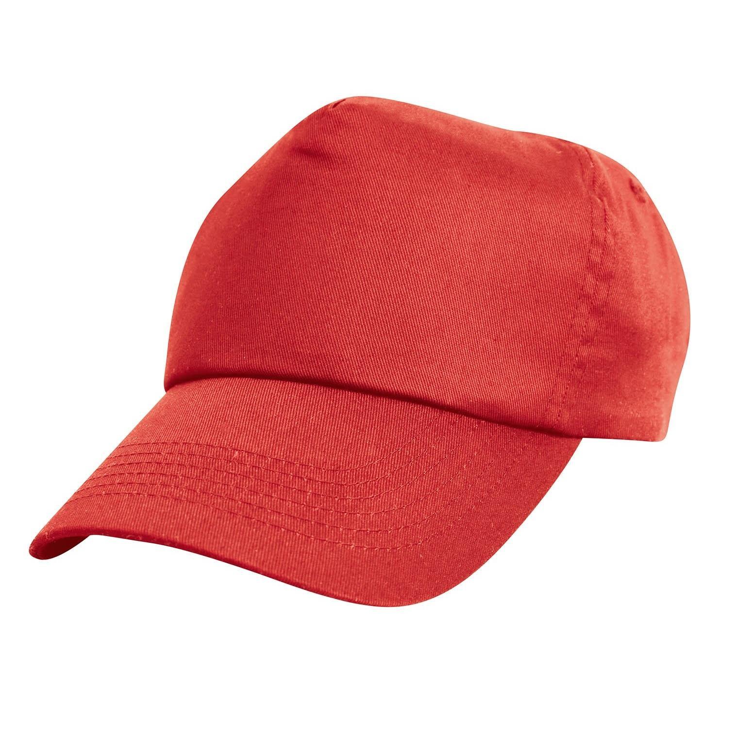 Result Unisex Childrens/Kids Plain Basebll Cap (Red) (One Size)