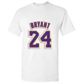 Bryant 24 Classic Logo LA Basketball Legend White Men T Shirt Tee Top