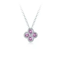 Blossom Flower Necklace with Light Amethyst Swarovski Crystals WGP Pendant