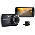Elinz 4.0" LCD Car Dash Cam Dual Camera Reversing 1296P FHD DVR Video Recorder 170°