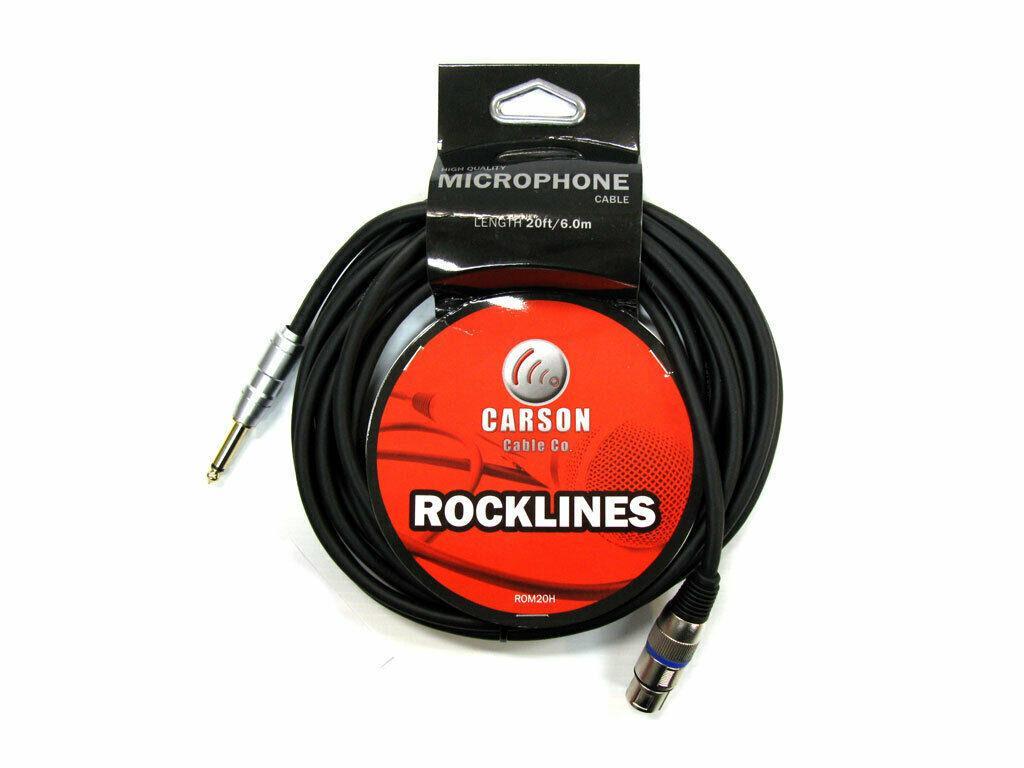 Microphone Cable Heavy Duty XLR (F) To ¼Inch Jack (M) 20 Foot Long