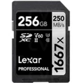 Lexar Professional 256GB SDXC UHS-II ,V60, 1667x, up to 250MB/s read,90MB/s