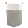 Living Textiles | 100% Cotton Rope Hamper - Grey/White - Large