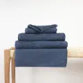In2linen Classic Egyptian Cotton Ribbed Towel Range | Denim Blue