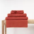 In2linen Classic Egyptian Cotton Ribbed Towel Range | Brick Clay