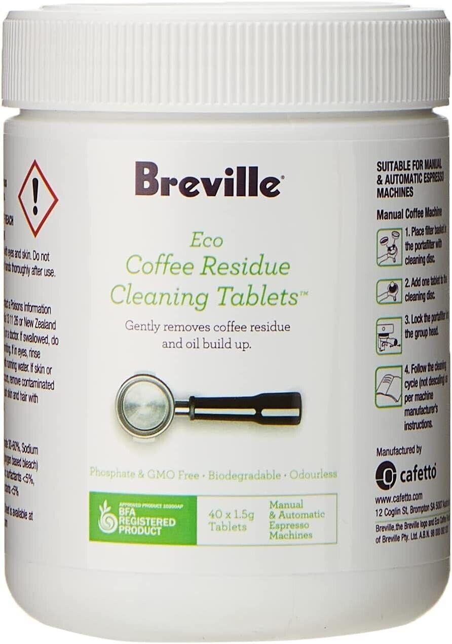 Eco Coffee Residue Cleaner Breville BES013CLR 40 Pack for Espresso Machines