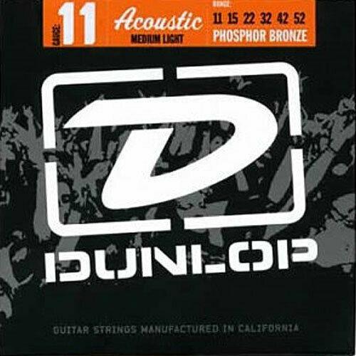 Dunlop Acoustic Guitar Strings 11-52 Phosphor Bronze Medium-Light