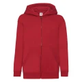 Fruit Of The Loom Childrens/Kids Unisex Hooded Sweatshirt Jacket (Red) (14-15)