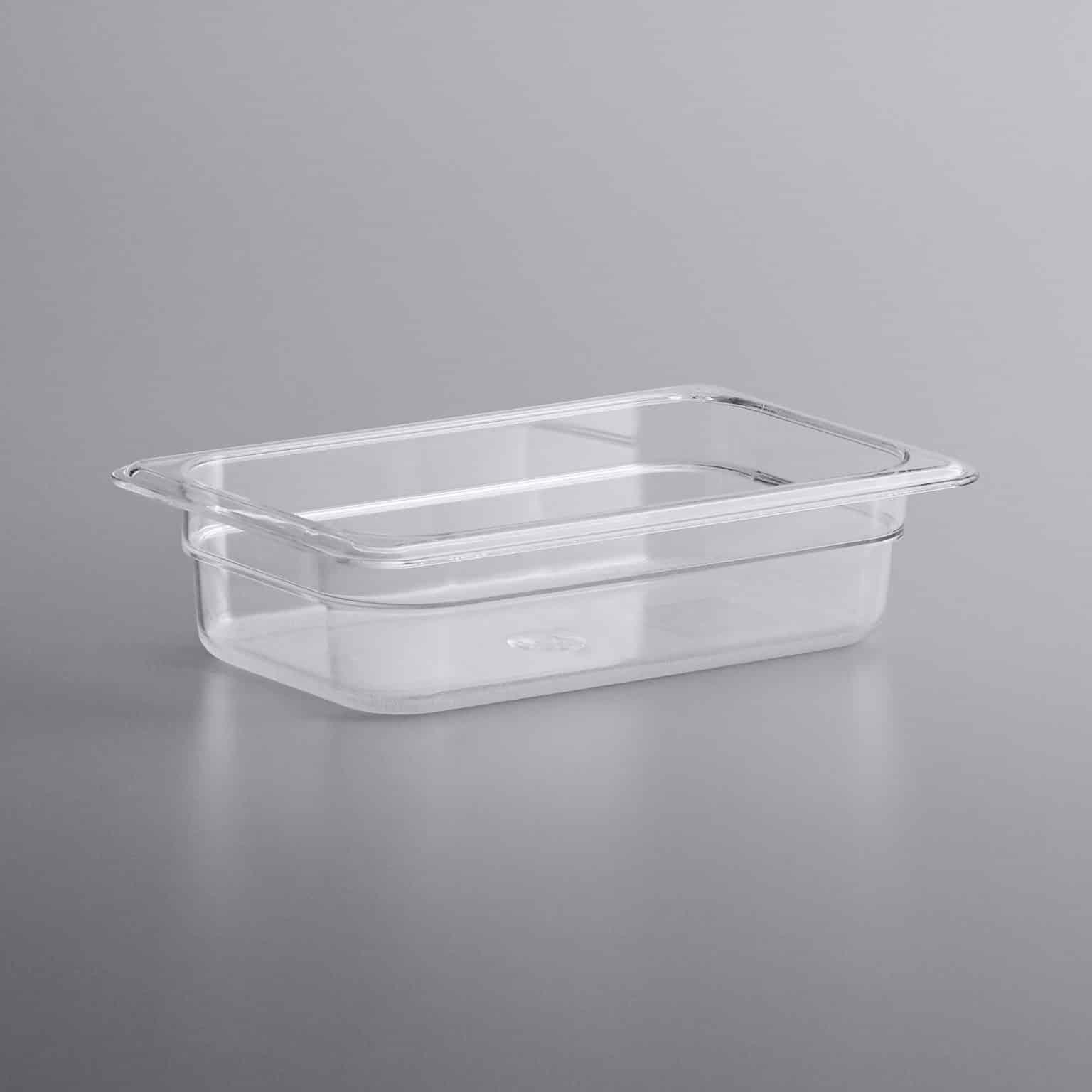 KH 1/4 Size Clear Food Pan Polycarbonate PC - 1/4 X 100mm CLEAR