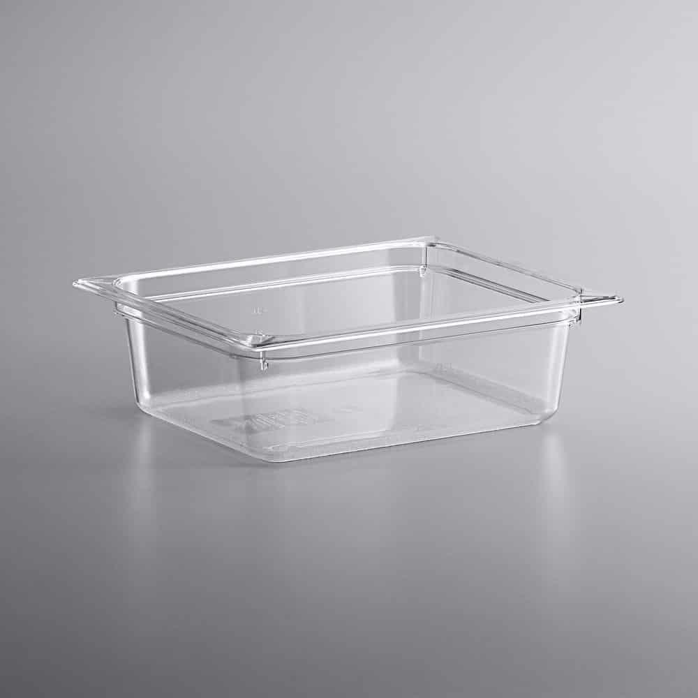 KH 1/2 Size Clear Food Pan Polycarbonate PC - 1/2 X 65mm CLEAR