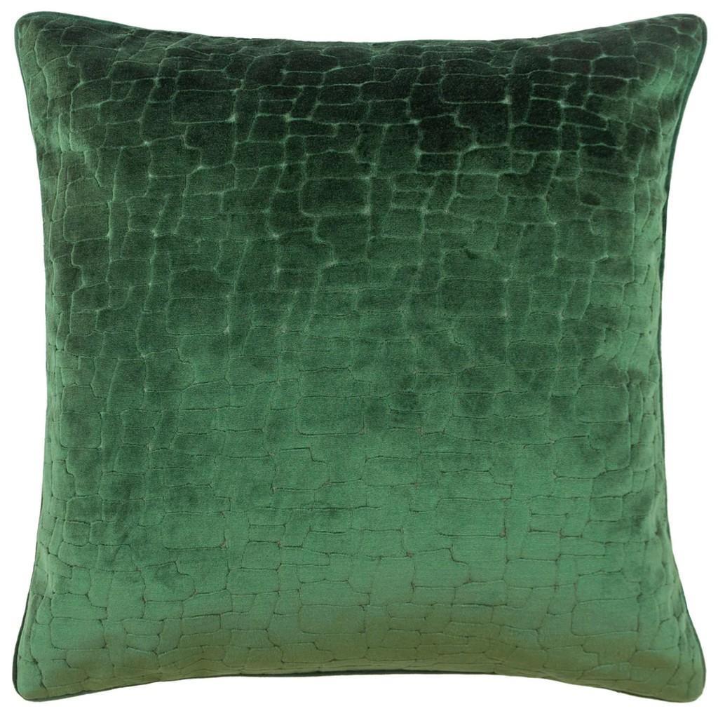 Paoletti Bloomsbury Velvet Cushion Cover (Emerald) (50cm x 50cm)
