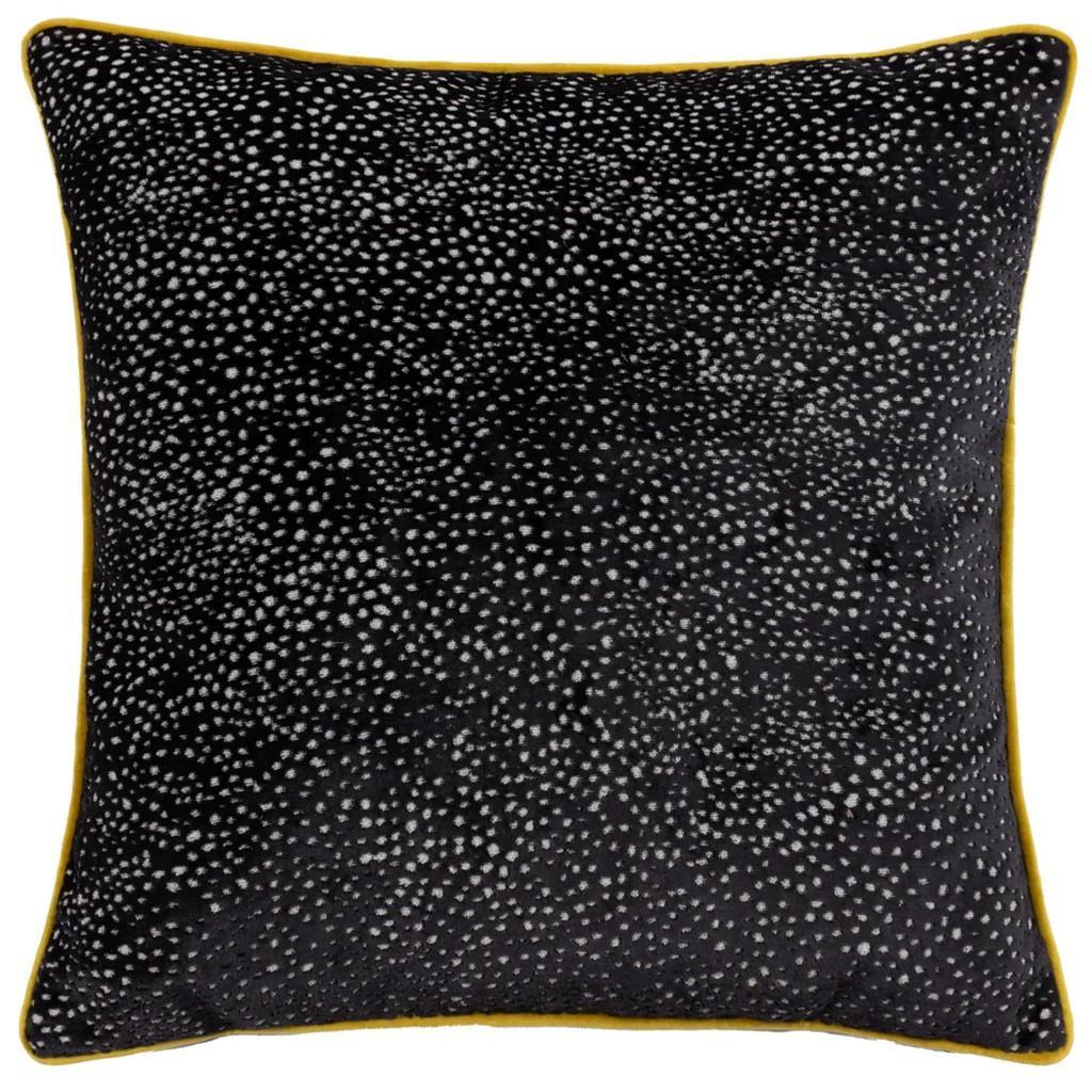 Paoletti Estelle Spotted Cushion Cover (Black/Gold) (45cm x 45cm)