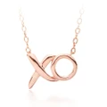 XO Necklace Hugs Kiss Necklace 18k Rose Gold Plated XOXO Love Pendant Gift