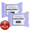 2 x NEUTROGENA MAKEUP REMOVER CLEANSING TOWELETTES NIGHT CALMING CLEANSE 25 PACK