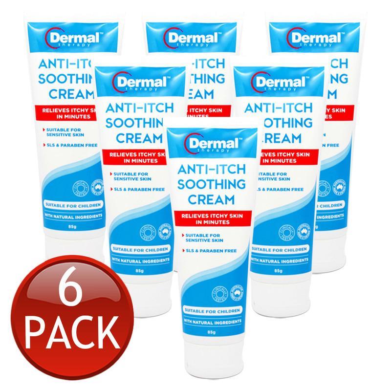 6 x DERMAL THERAPY ANTI-ITCH SOOTHING CREAM ECZEMA DRY INFLAMED SKIN RELIEF 85g