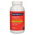 PHARMACY CARE CALCIUM VITAMIN D SUPPLEMENT TABLETS BONE STRENGTH 120 PACK 600mg