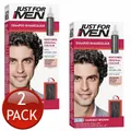 2 x JUST FOR MEN SHAMPOO-IN HAIR COLOUR 50 DARKEST BROWN NATURAL LONG LASTING