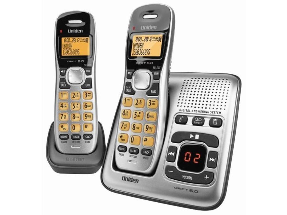 Uniden DECT 1735+1 Cordless Digital Phone System w/ Power Failure Backup - Silver/Black
