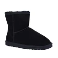 GROSBY Jackaroo Mens UGG Boots Genuine Sheepskin Suede Leather Short Classic - Black - 12