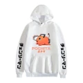 Goodgoods Anime Chainsaw Man Monster Print Plain Hooded Casual Pullover Men Hoodies Daily Long Sleeve Tops(White,2XL)