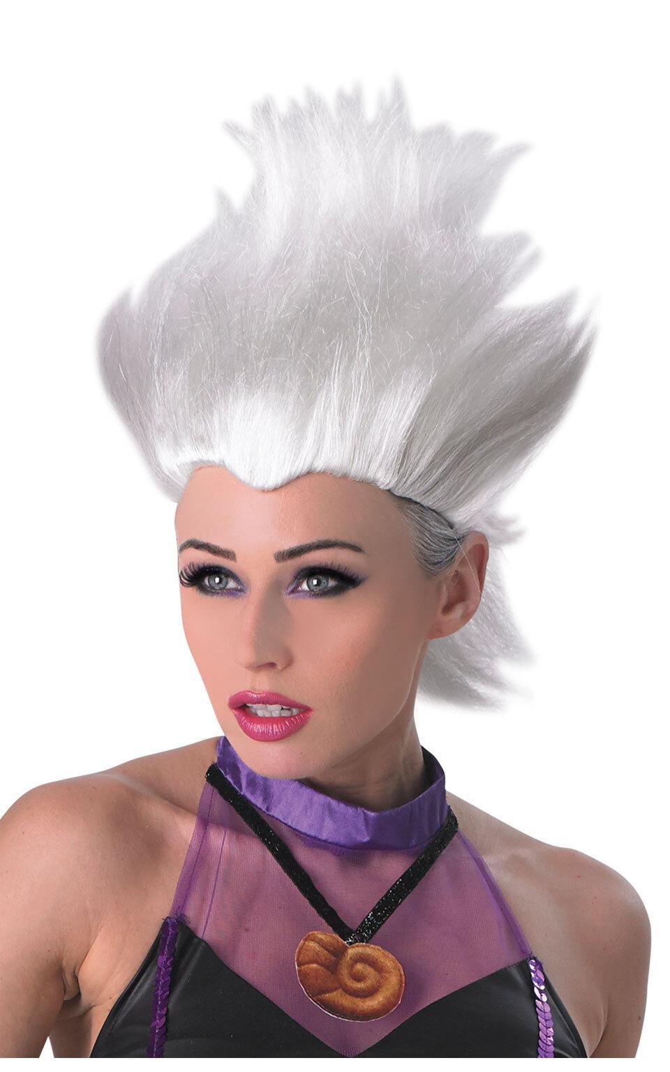Disney Little Mermaid Ursula Upright Hair Wig Costume Accessory Adult White