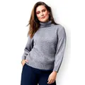 Capture - Womens Jumper - Herringbone Roll Neck Sweater