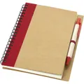 Bullet Priestly Notebook And Pen (Natural/Red) (17.7 x 13.6 x 1.5 cm)