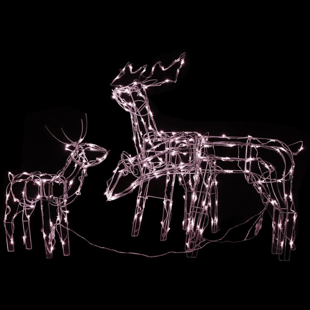 3 Piece Christmas Light Display Reindeers 229 LEDs vidaXL