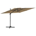 Double Top Cantilever Umbrella Taupe 400x300 cm vidaXL