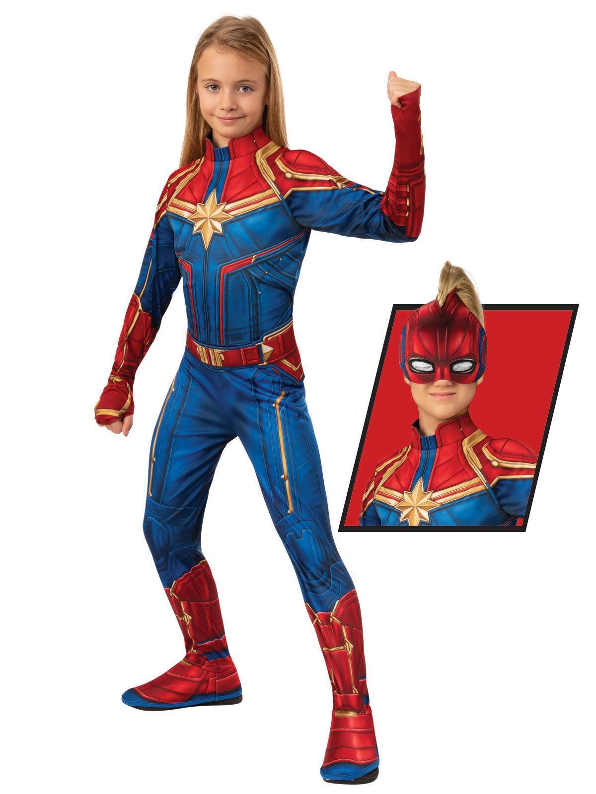 Marvel Captain Marvel Classic Hero Suit Dress Up Party Costume Jumpsuit