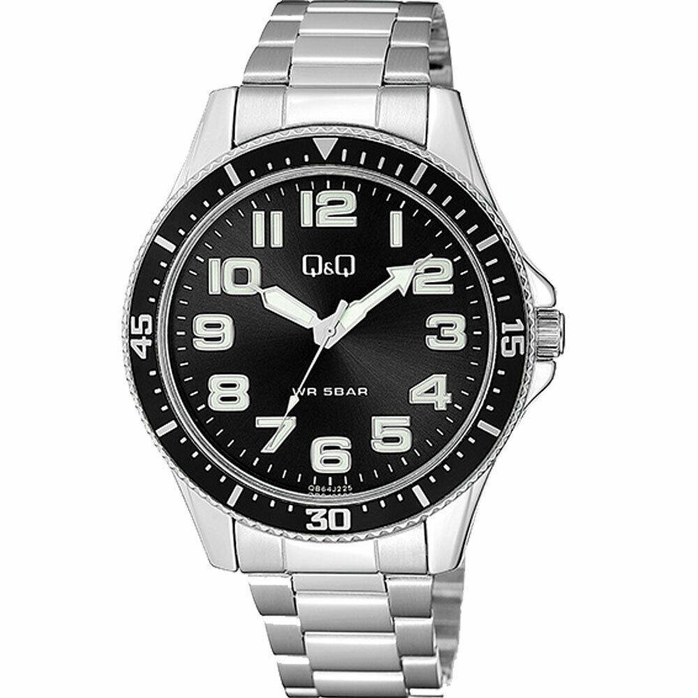 QQ Citizen Made QB64J225 50-Metres Water Resistant Numbers Diver Style Gents Watch