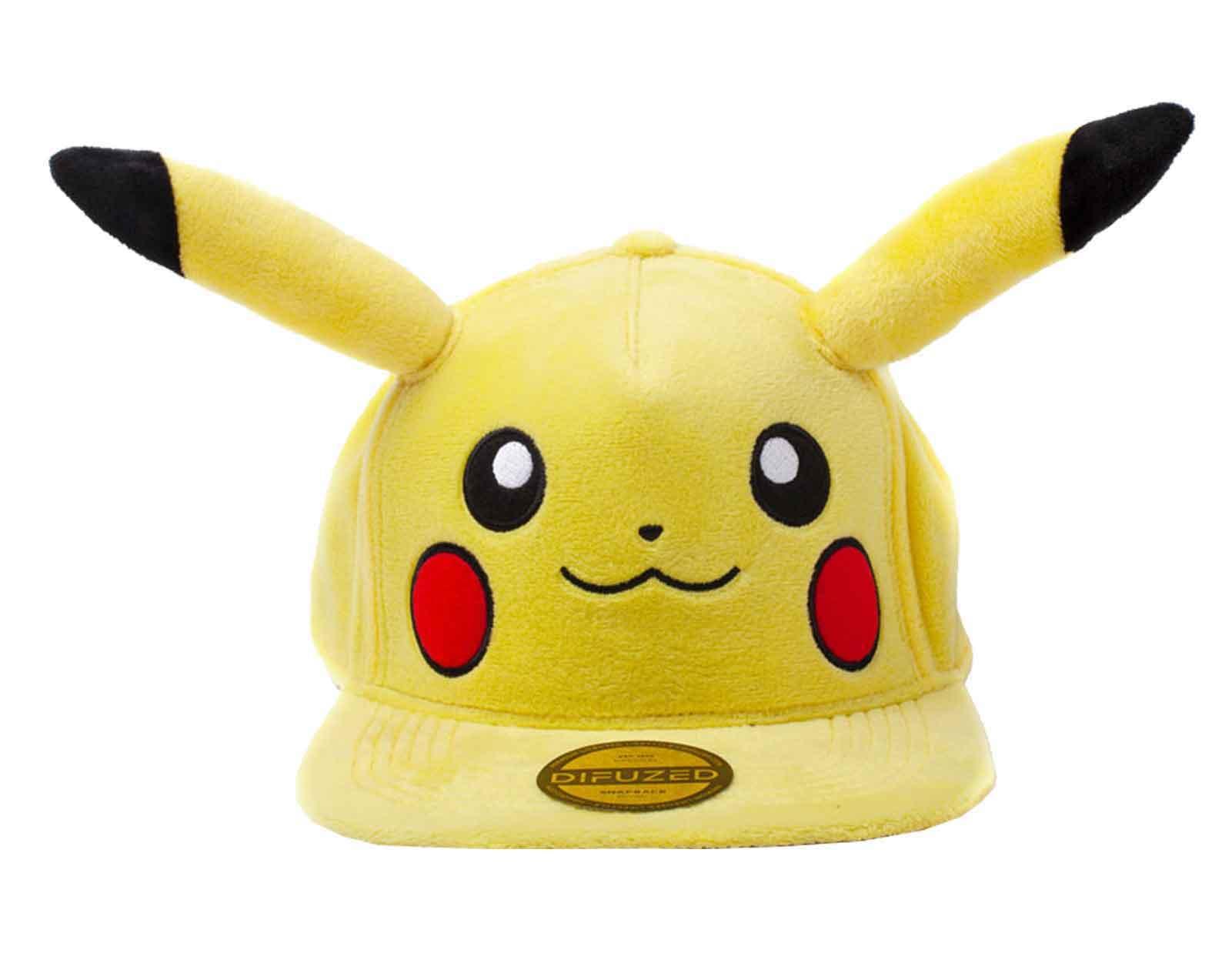 Pokemon Baseball Cap Pikachu with Ears new Official Nintendo Yellow Snapback