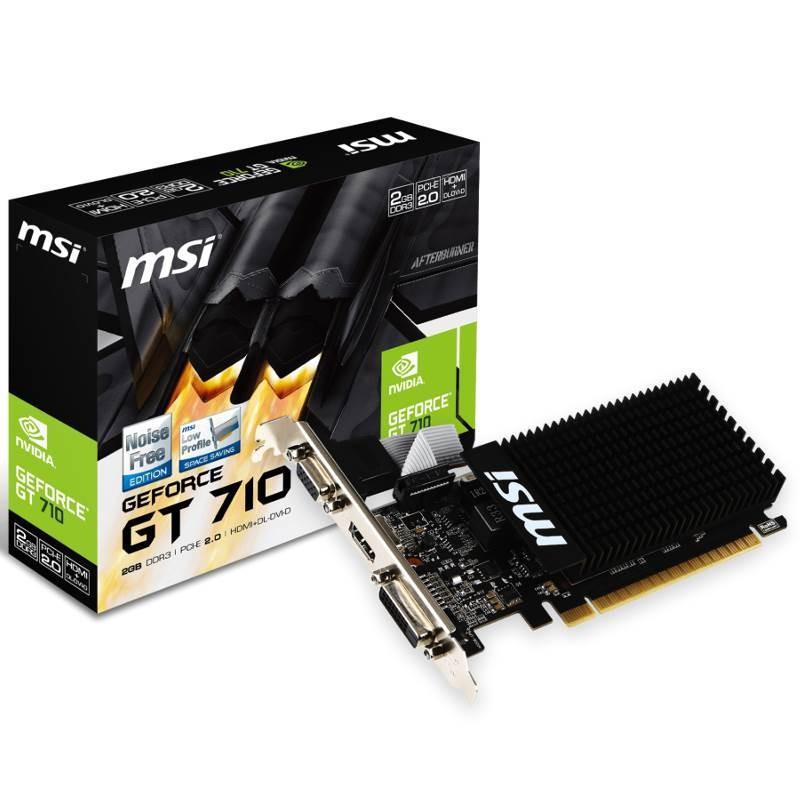 MSI GT 710 2GD3H LP Geforce PCIe 2GB Video Graphic Card Low Profile DVI/HDMI/VGA