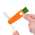 Multifunctional Cute Carrot Mini Cup Glass Cover Cleaning Brush Cup Cover Lid Groove Cleaner Home Kitchen Washing Tool