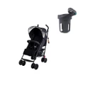BebeCare Expertly Crafted Newborn Infant Toddler Mira Stroller Black & Cup Holder