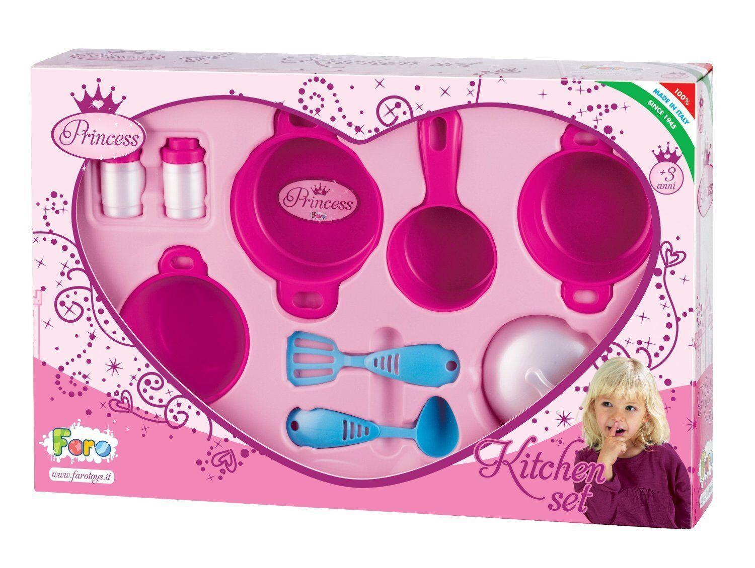 Kitchen Pretend Play Faro Princess Maxi Pans Chef Cooking New Toy Ages 3+ Girls