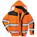 Portwest Mens High Visibility Classic All Weather Bomber Jacket (Pack of 2) (Orange/ Black) (3XL)