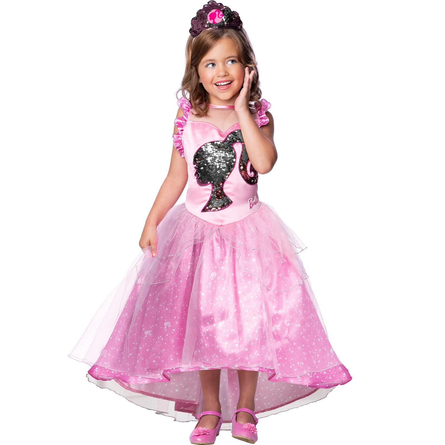 Barbie Girls Princess Costume (Pink) (7-8 Years)