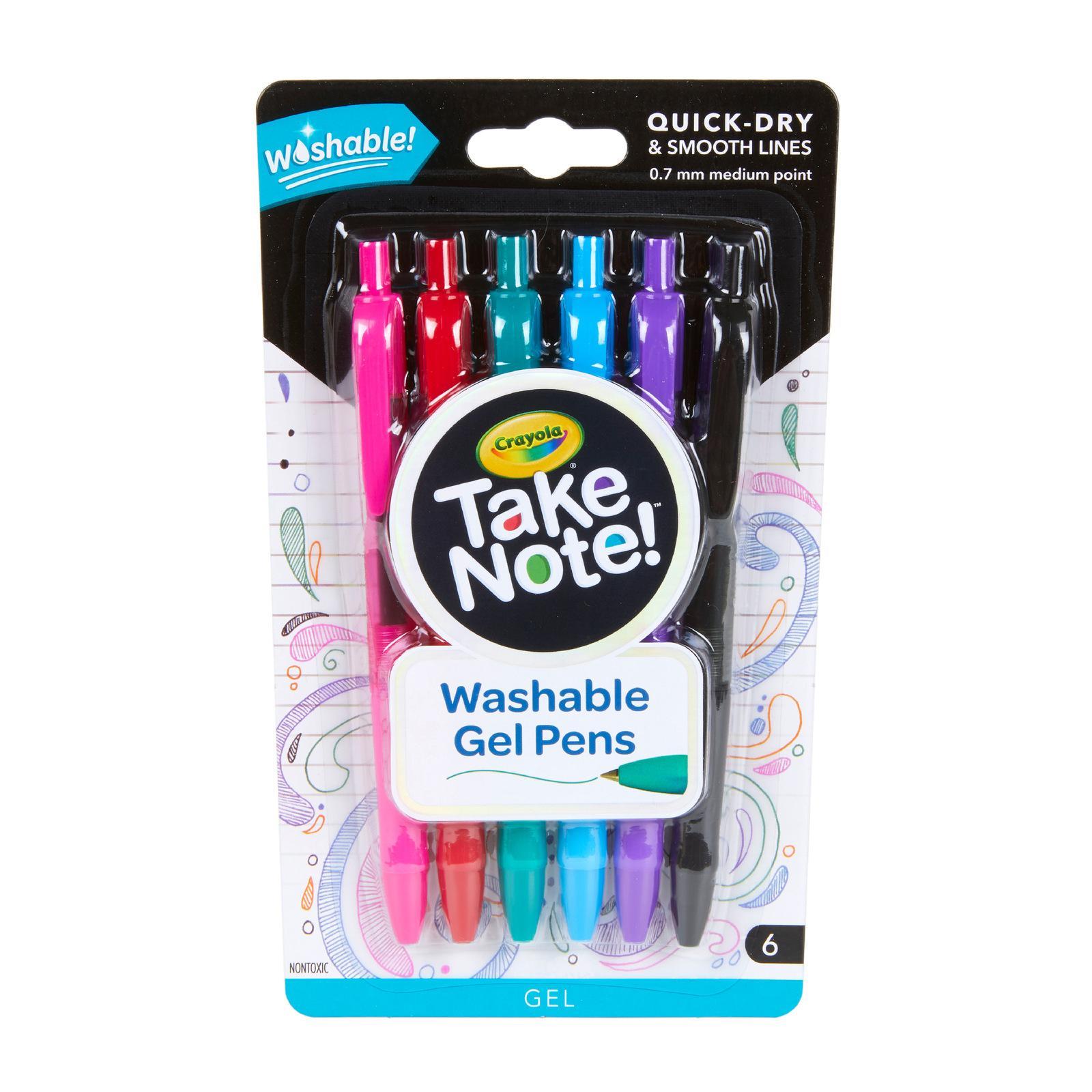 Crayola Take Note! Washable Gel Pens Pack of 6