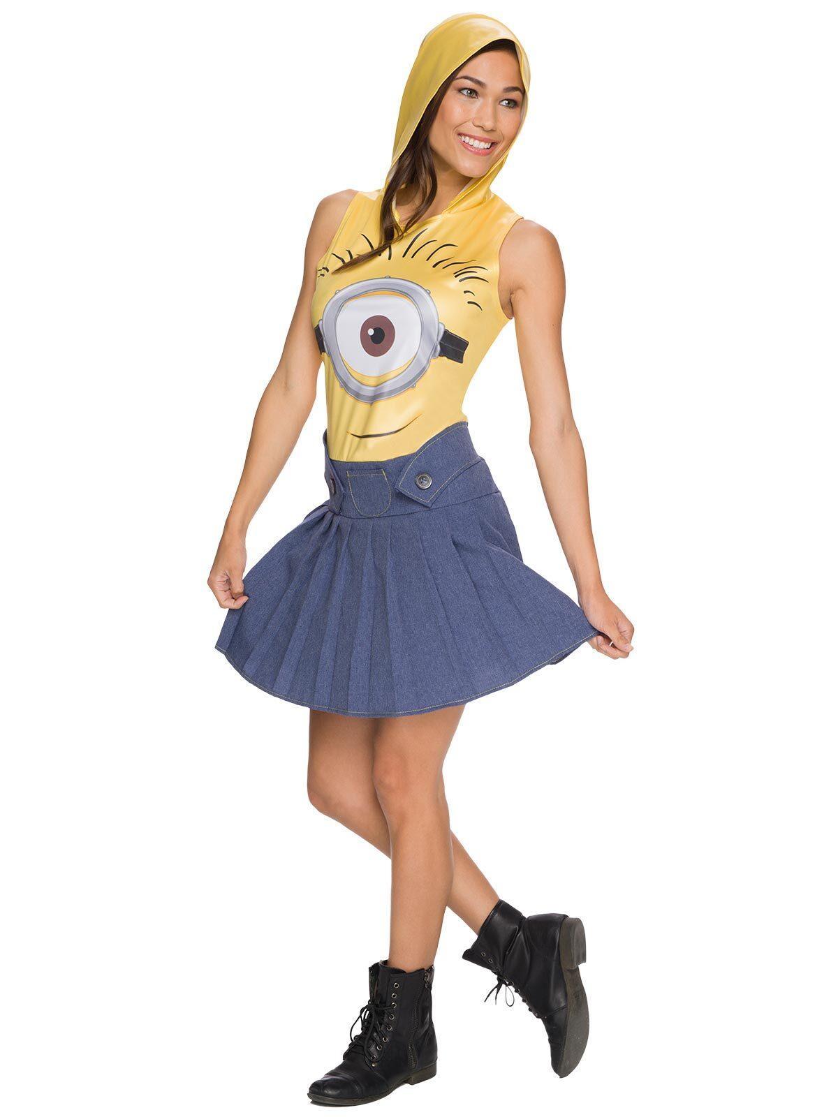Marvel Minion Face Dress Adult Womens Dress Up Halloween Costume Outfit