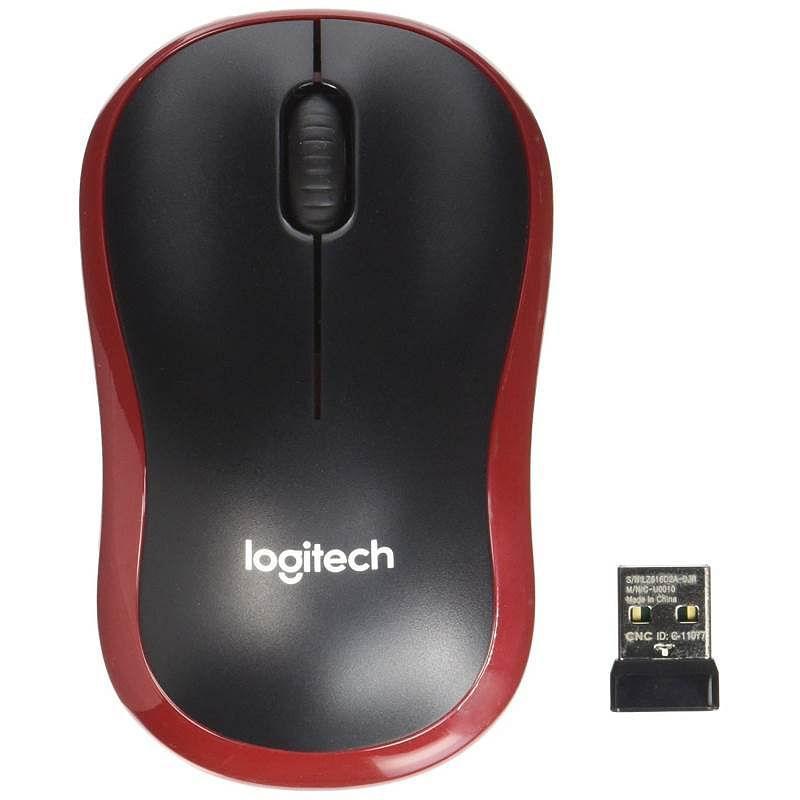 Logitech M185 Wireless Mouse - Red [910-002503]