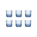 BORMIOLI ROCCO AMERICA 20s 300ml ROCK DRINK GLASSES SET 6 -SAPPHIRE
