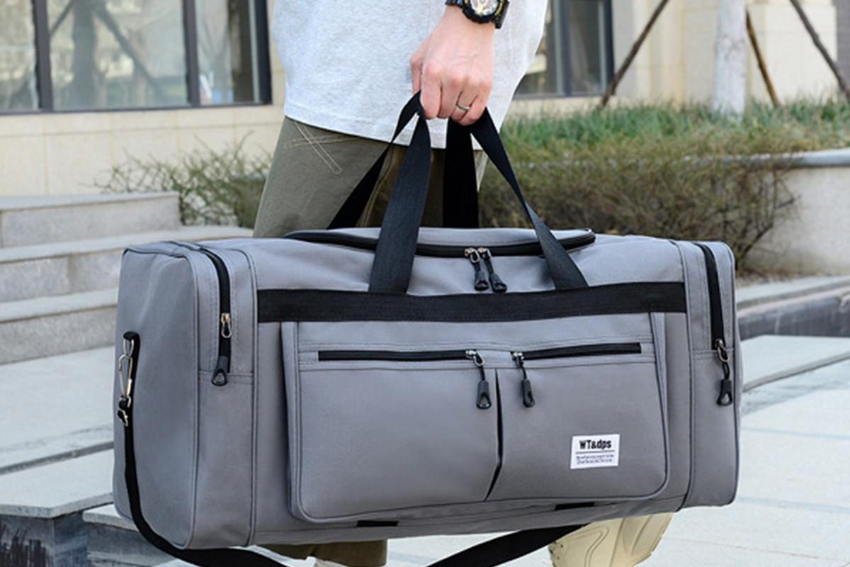 Travel Duffle Bag Luggage Bag for Men -Gray