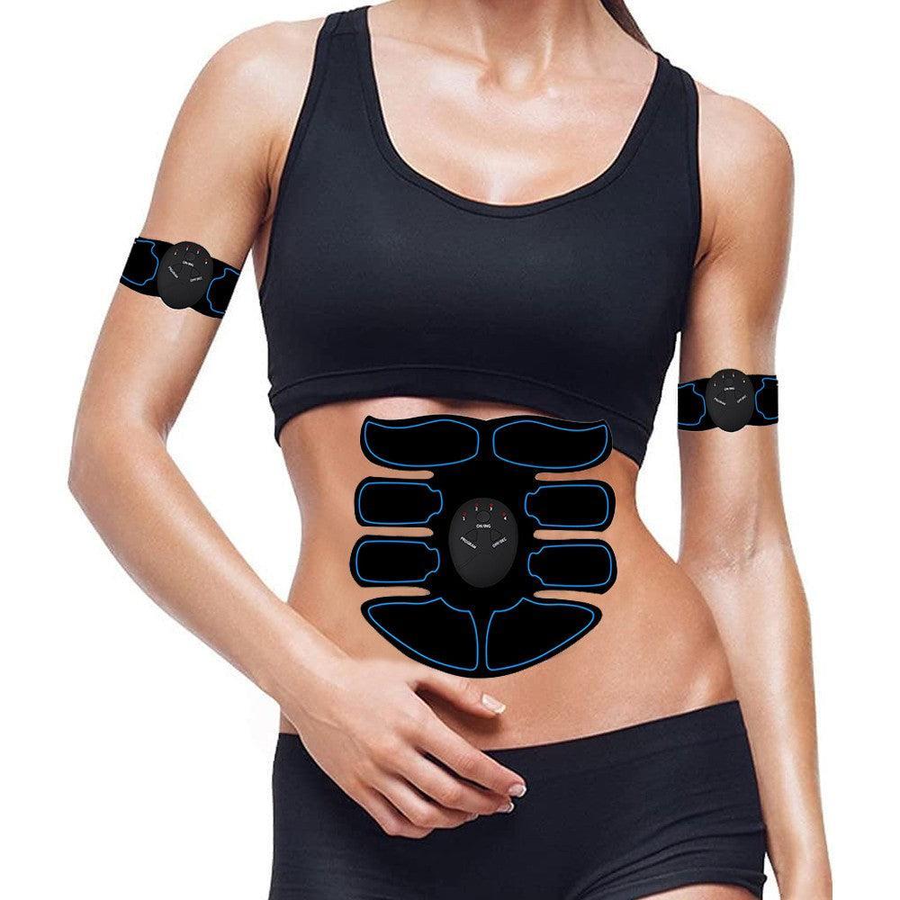 FancyGrab EMS Abdominal Muscle Training Belt Portable Muscle Stimulator Trainer Fitness Equipment for Home Gym Fitness Blue
